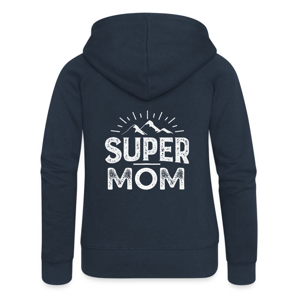 Frauen Premium Kapuzenjacke - Super Mom - Navy