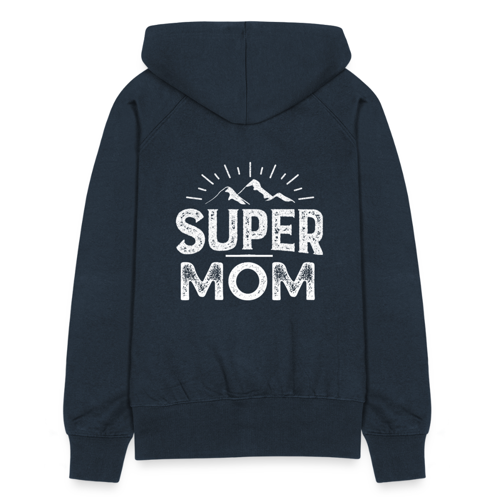 Frauen Premium Kapuzenjacke - Super Mom - Navy