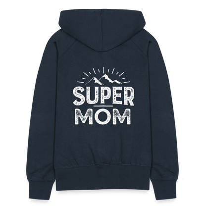 Frauen Premium Kapuzenjacke - Super Mom - Navy