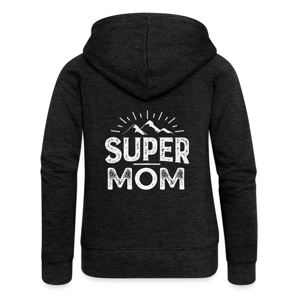 Frauen Premium Kapuzenjacke - Super Mom - Anthrazit