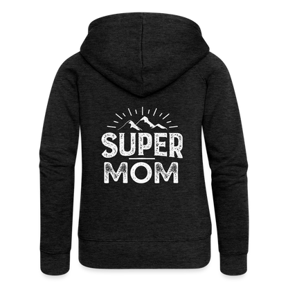 Frauen Premium Kapuzenjacke - Super Mom - Anthrazit