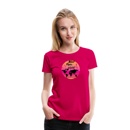 Frauen Premium T-Shirt - dunkles Pink