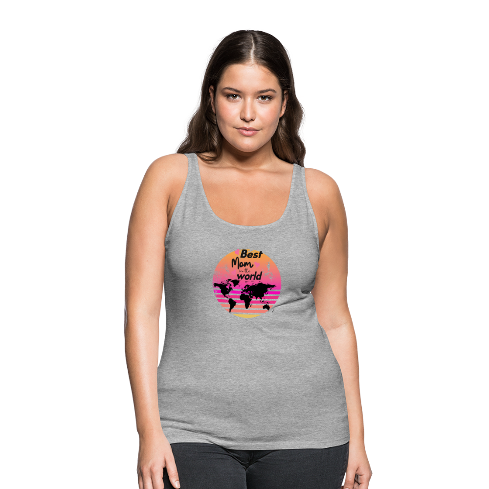 Frauen Premium Tank Top - Best Mom in the world - Grau meliert