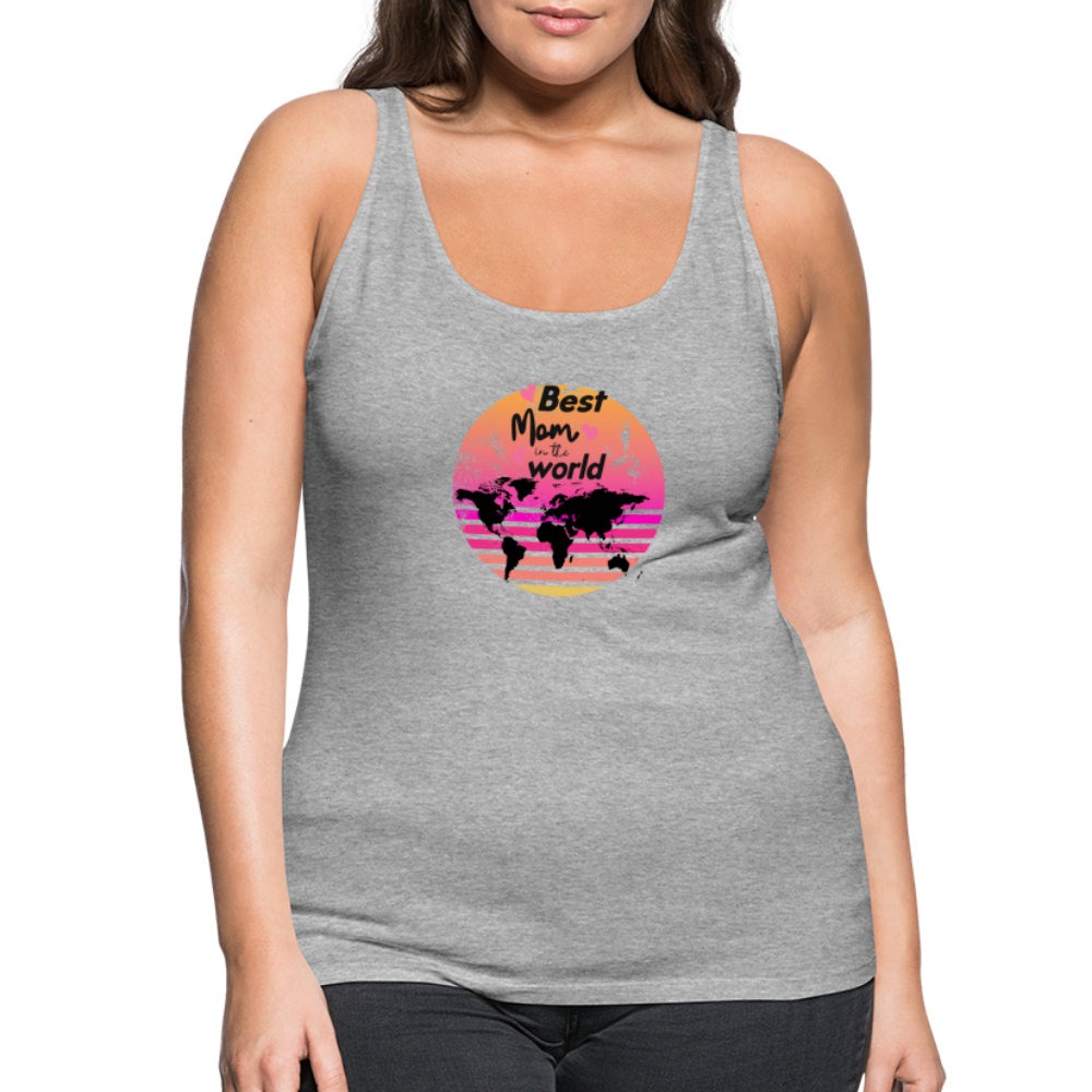 Frauen Premium Tank Top - Best Mom in the world - Grau meliert