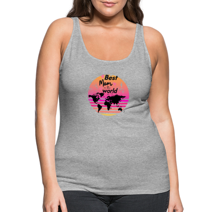 Frauen Premium Tank Top - Best Mom in the world - Grau meliert