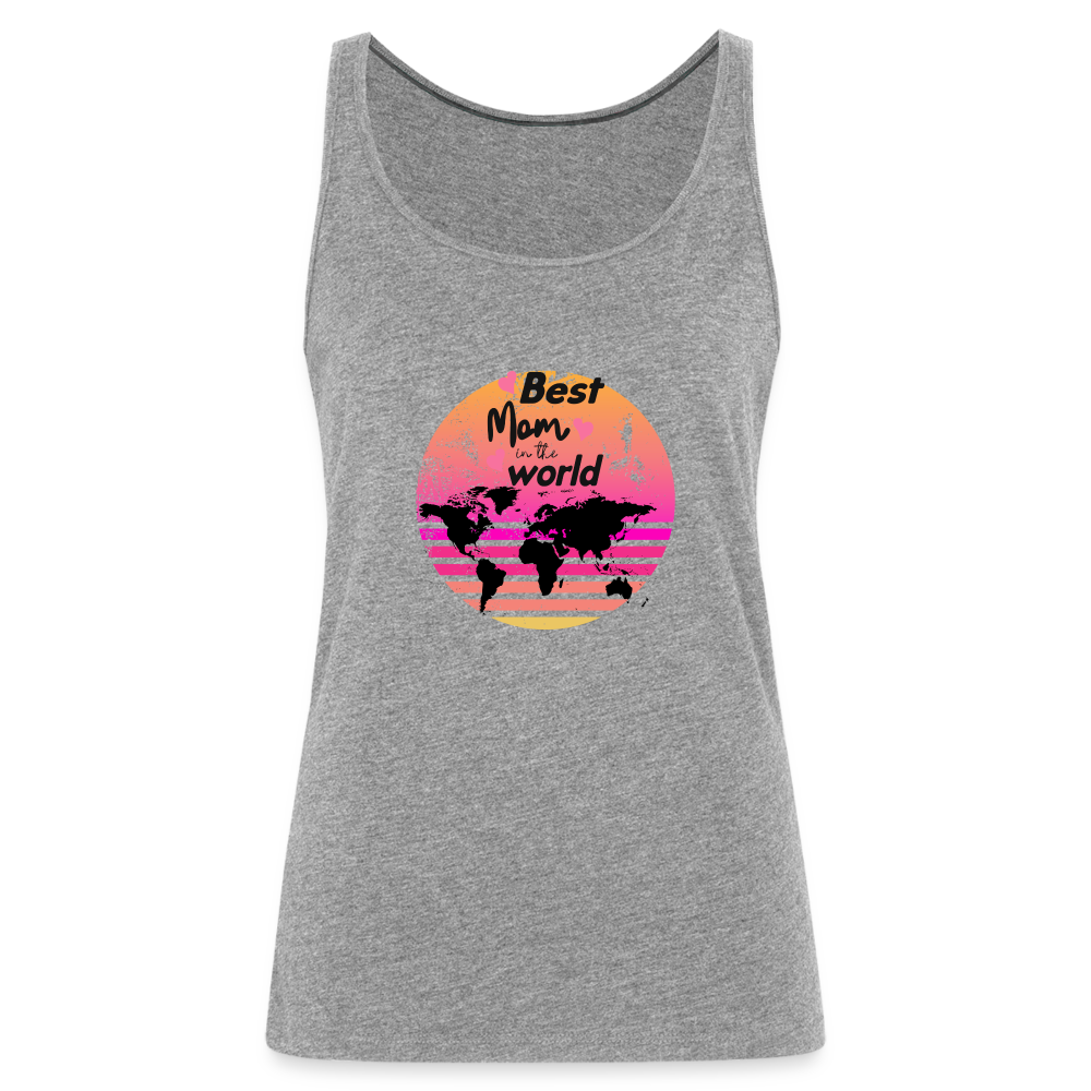 Frauen Premium Tank Top - Best Mom in the world - Grau meliert