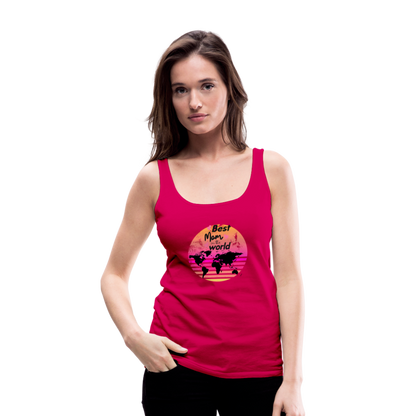 Frauen Premium Tank Top - Best Mom in the world - dunkles Pink