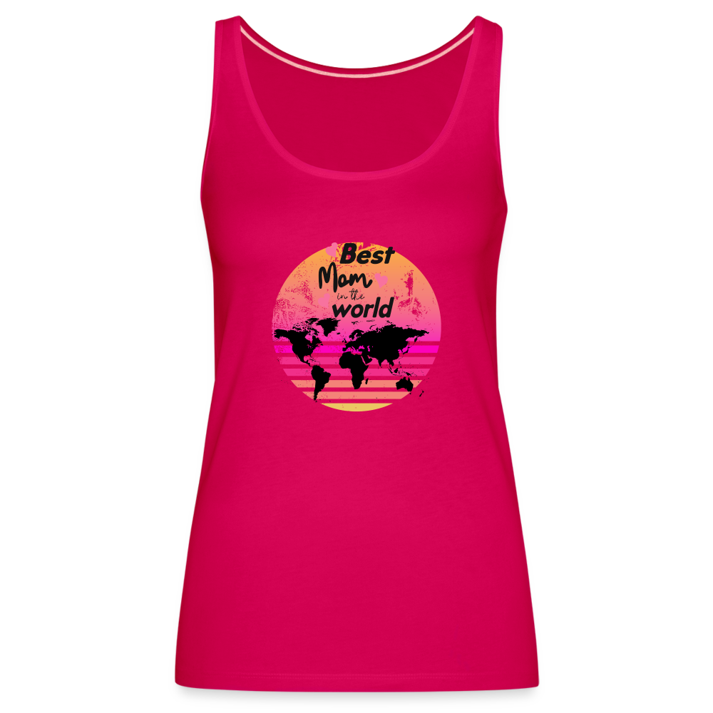 Frauen Premium Tank Top - Best Mom in the world - dunkles Pink