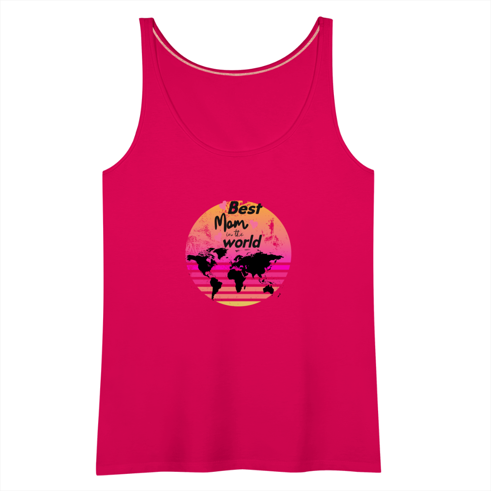 Frauen Premium Tank Top - Best Mom in the world - dunkles Pink