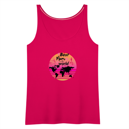 Frauen Premium Tank Top - Best Mom in the world - dunkles Pink