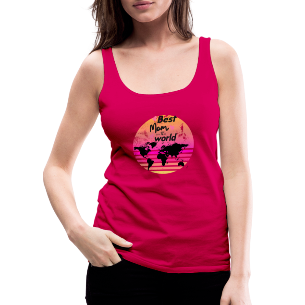 Frauen Premium Tank Top - Best Mom in the world - dunkles Pink