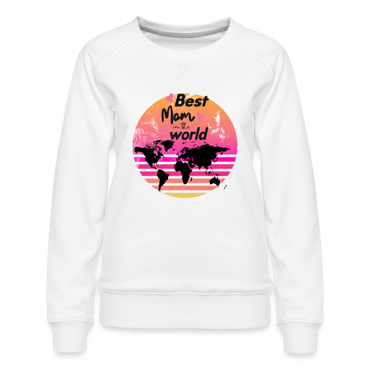 Frauen Premium Pullover - Best Mom in the world - weiß