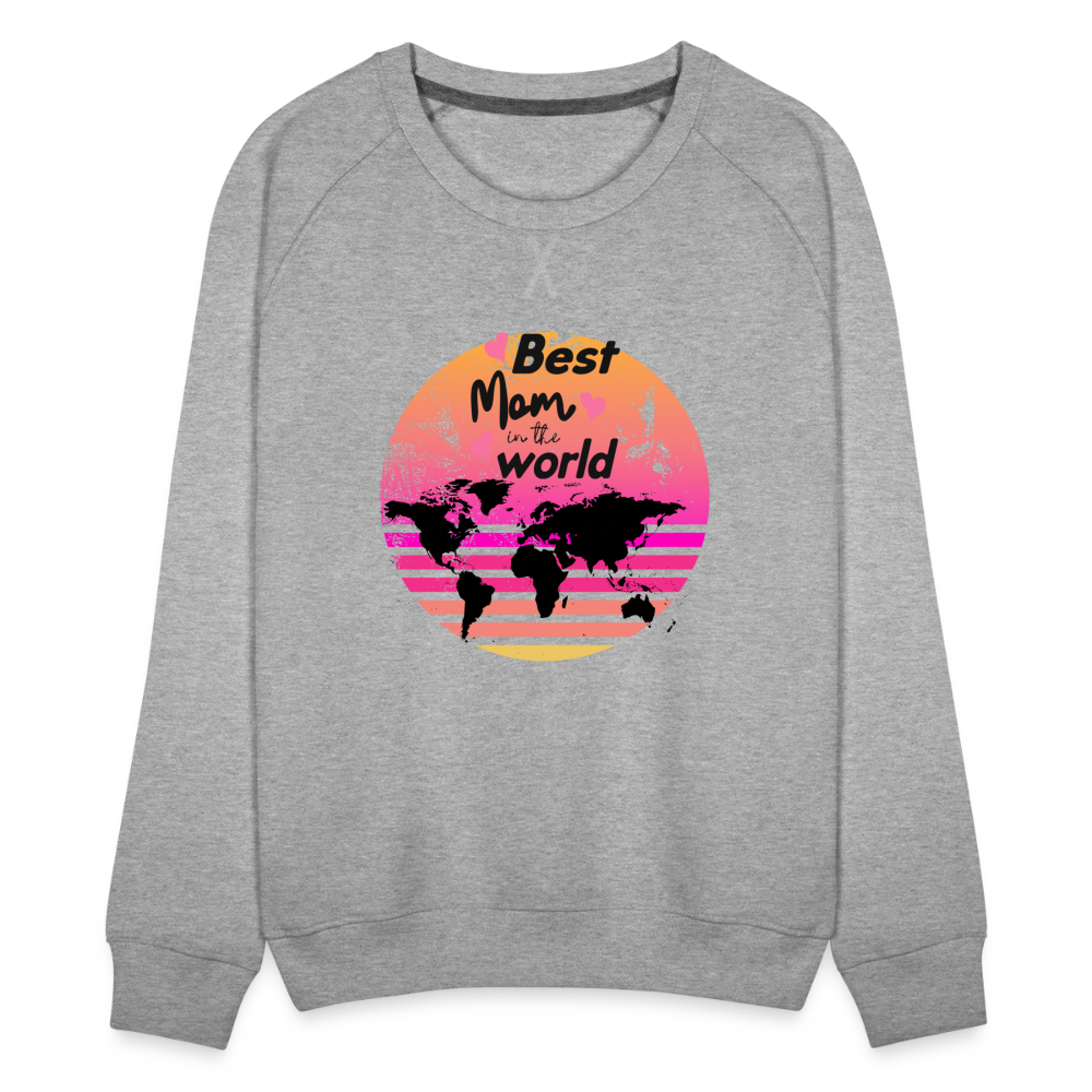 Frauen Premium Pullover - Best Mom in the world - Grau meliert