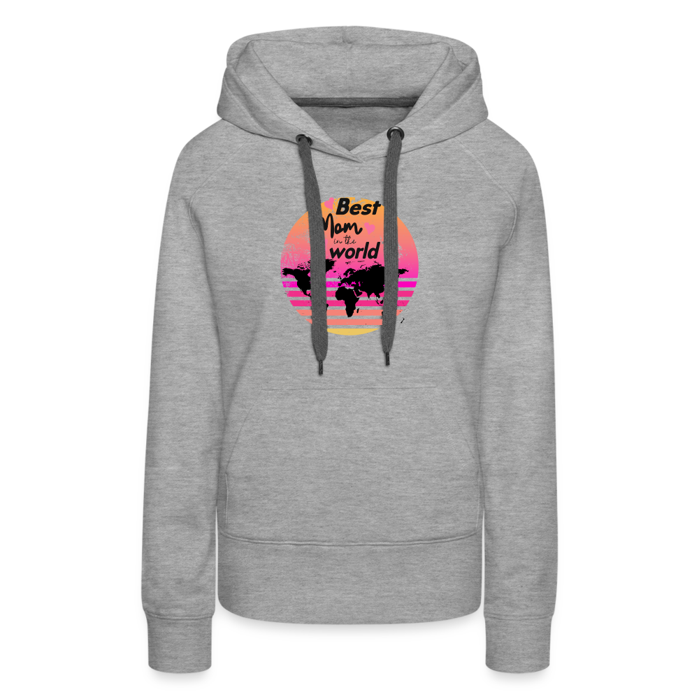 Frauen Premium Hoodie - Best Mom in the world - Grau meliert