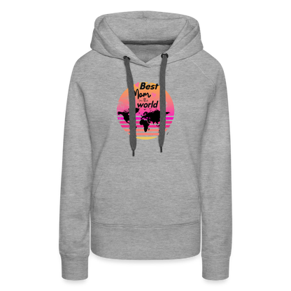 Frauen Premium Hoodie - Best Mom in the world - Grau meliert