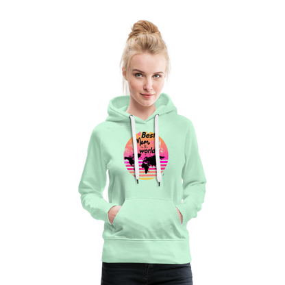 Frauen Premium Hoodie - Best Mom in the world - helles Mintgrün