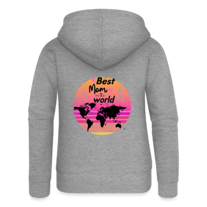 Frauen Premium Kapuzenjacke - Best Mom in the world - Grau meliert