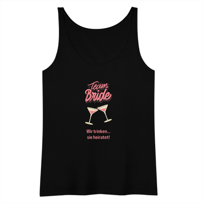 Frauen Premium Tank Top - Team Bride - Schwarz