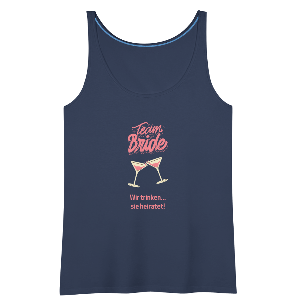 Frauen Premium Tank Top - Team Bride - Navy