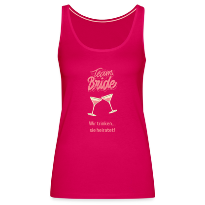 Frauen Premium Tank Top - Team Bride - dunkles Pink