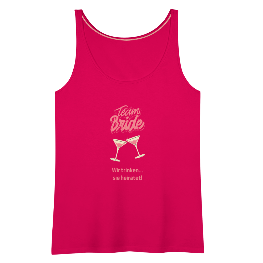 Frauen Premium Tank Top - Team Bride - dunkles Pink