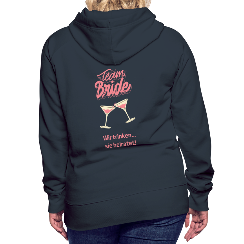 Frauen Premium Hoodie - Team Bride - Navy