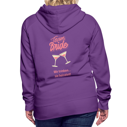 Frauen Premium Hoodie - Team Bride - Purple