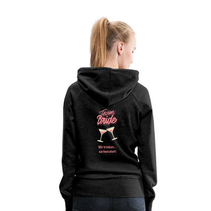 Frauen Premium Hoodie - Team Bride - Anthrazit