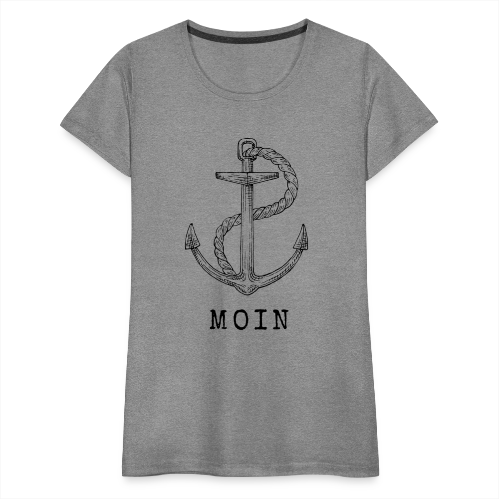 Frauen Premium T-Shirt - Moin - Grau meliert