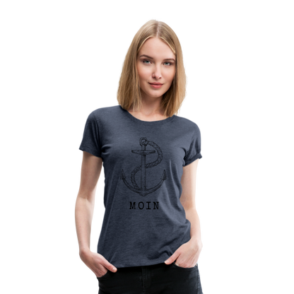 Frauen Premium T-Shirt - Moin - Blau meliert