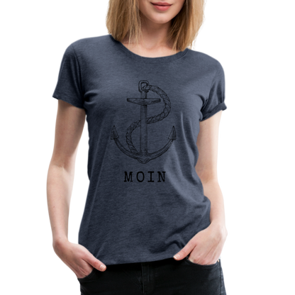 Frauen Premium T-Shirt - Moin - Blau meliert