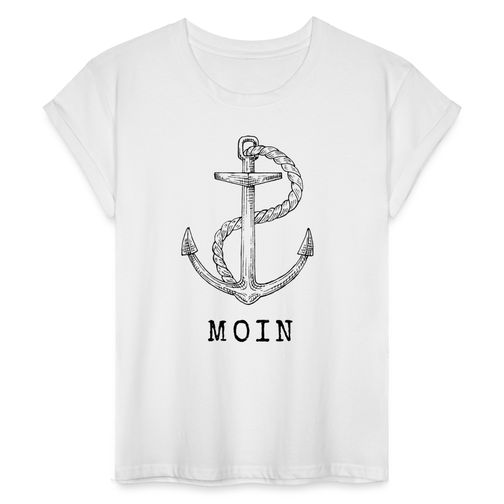 Frauen Oversize T-Shirt - Moin - weiß