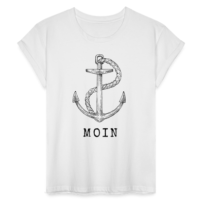 Frauen Oversize T-Shirt - Moin - weiß