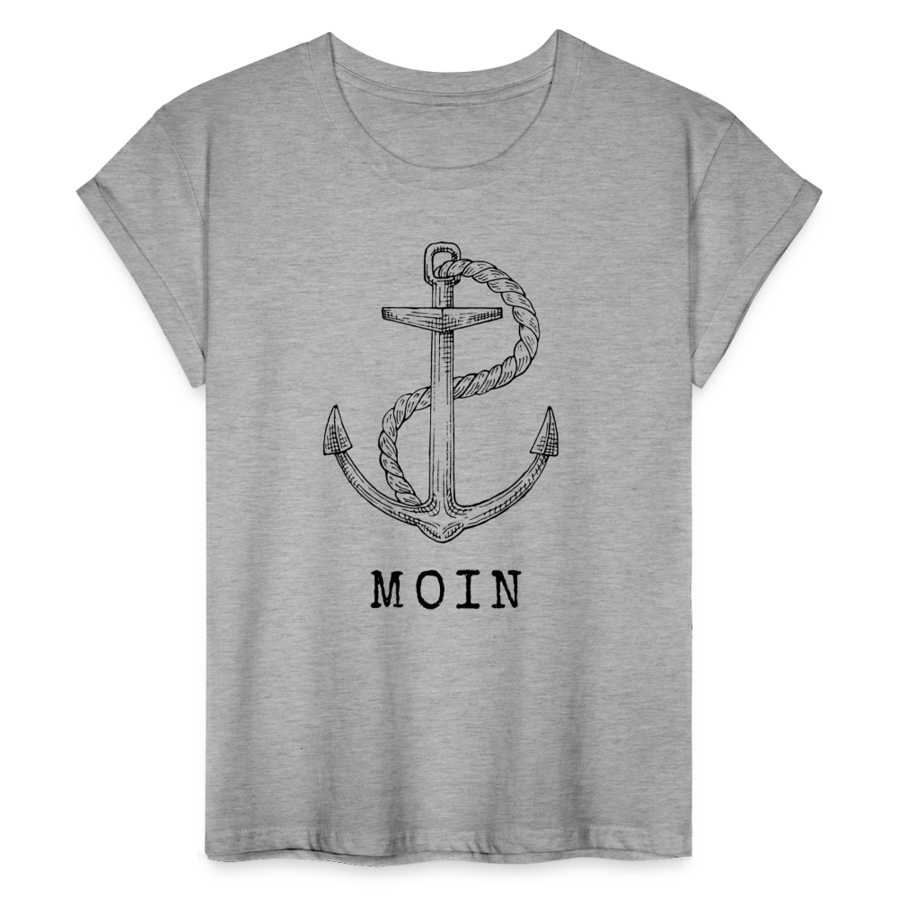 Frauen Oversize T-Shirt - Moin - Grau meliert