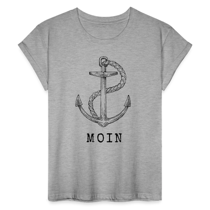 Frauen Oversize T-Shirt - Moin - Grau meliert