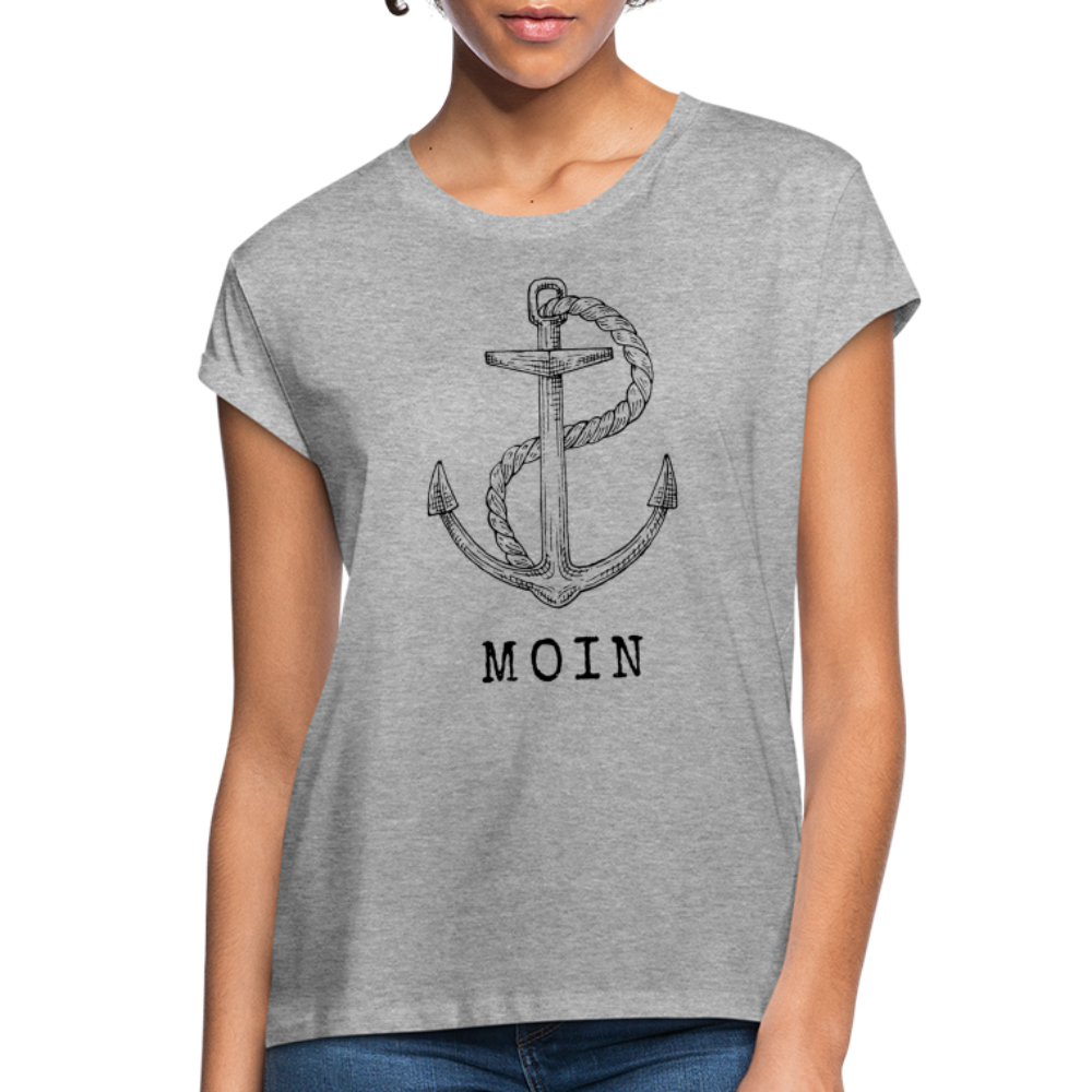 Frauen Oversize T-Shirt - Moin - Grau meliert