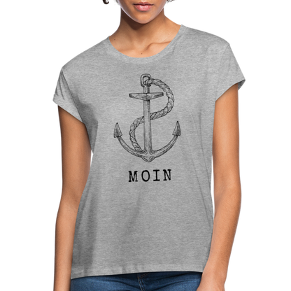 Frauen Oversize T-Shirt - Moin - Grau meliert