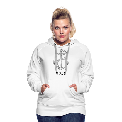 Frauen Premium Hoodie - Moin - weiß