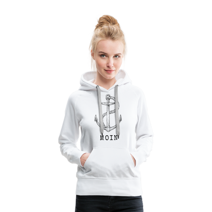 Frauen Premium Hoodie - Moin - weiß