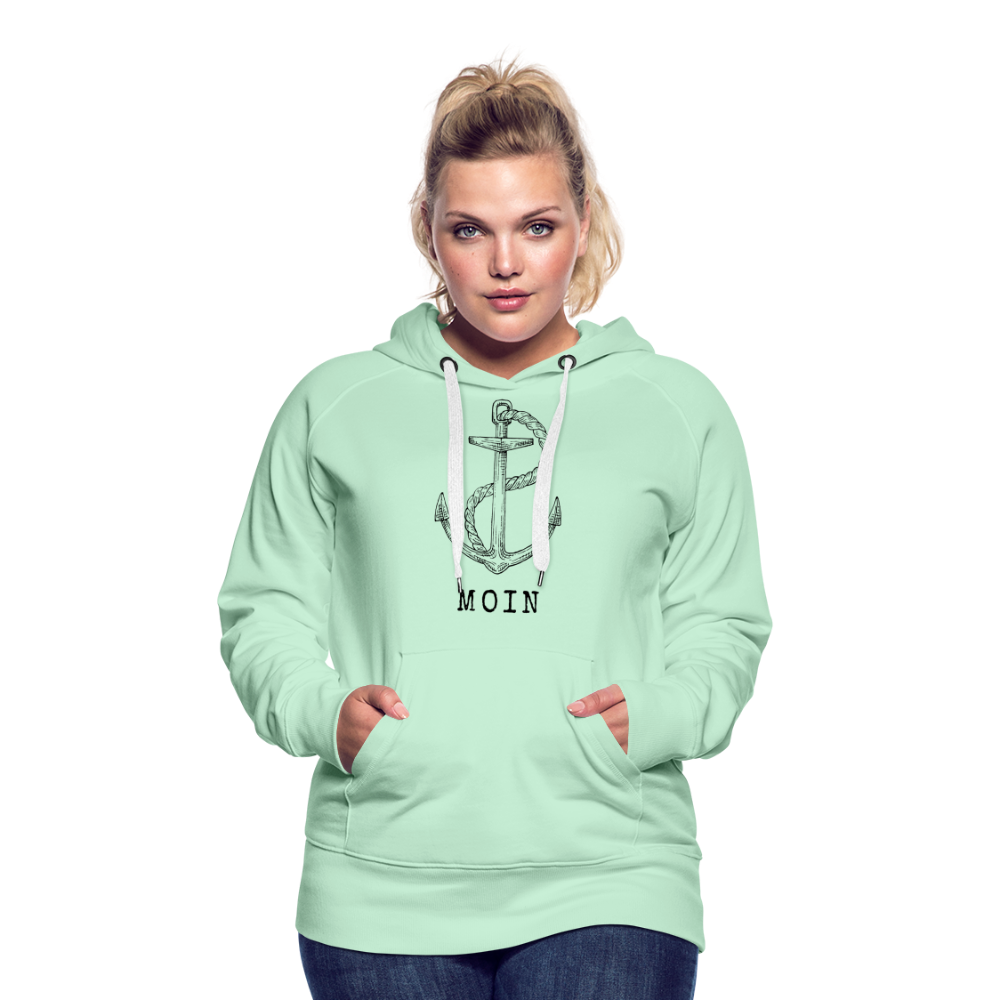 Frauen Premium Hoodie - Moin - helles Mintgrün