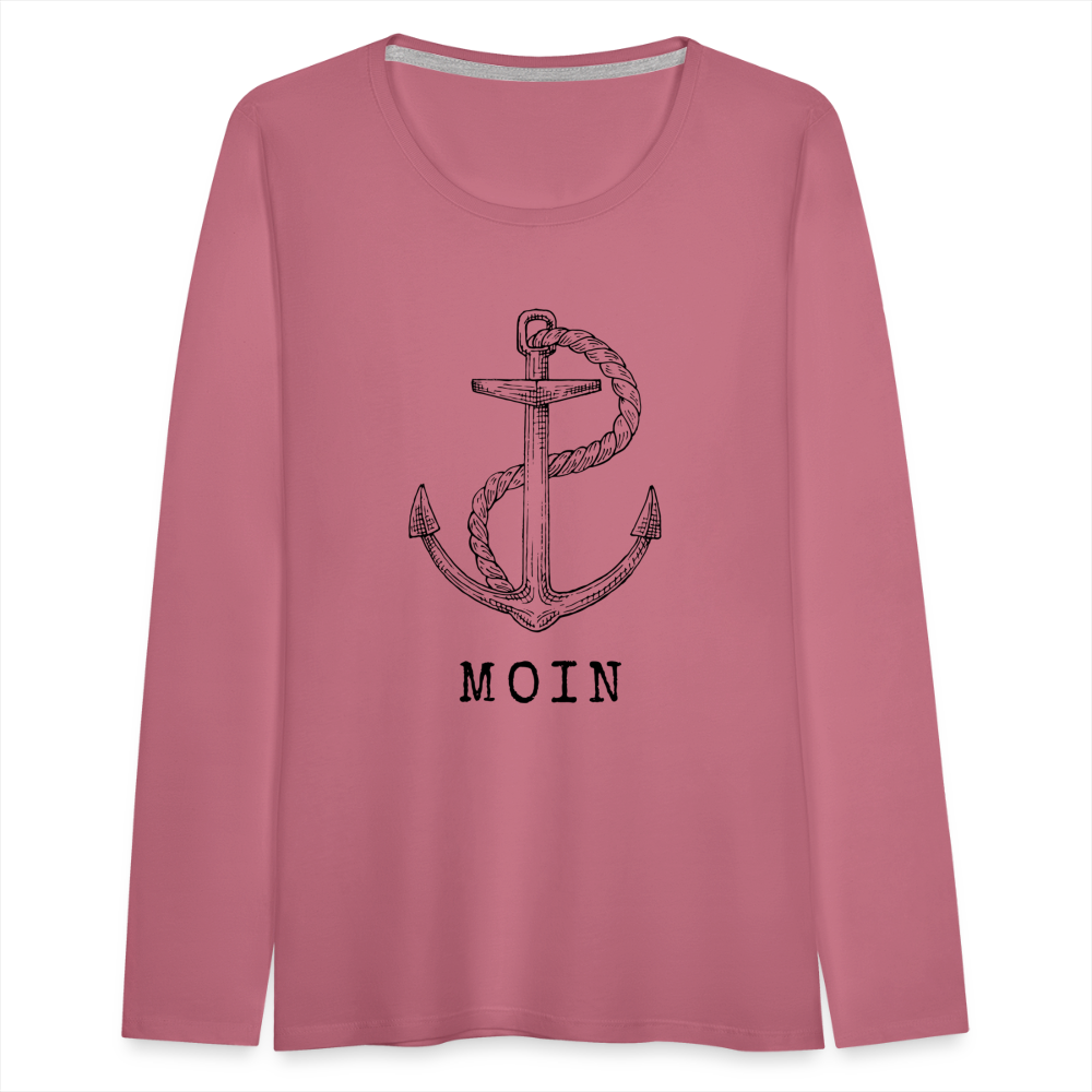 Frauen Premium Langarmshirt - Moin - Malve