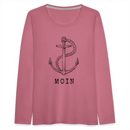 Frauen Premium Langarmshirt - Moin - Malve