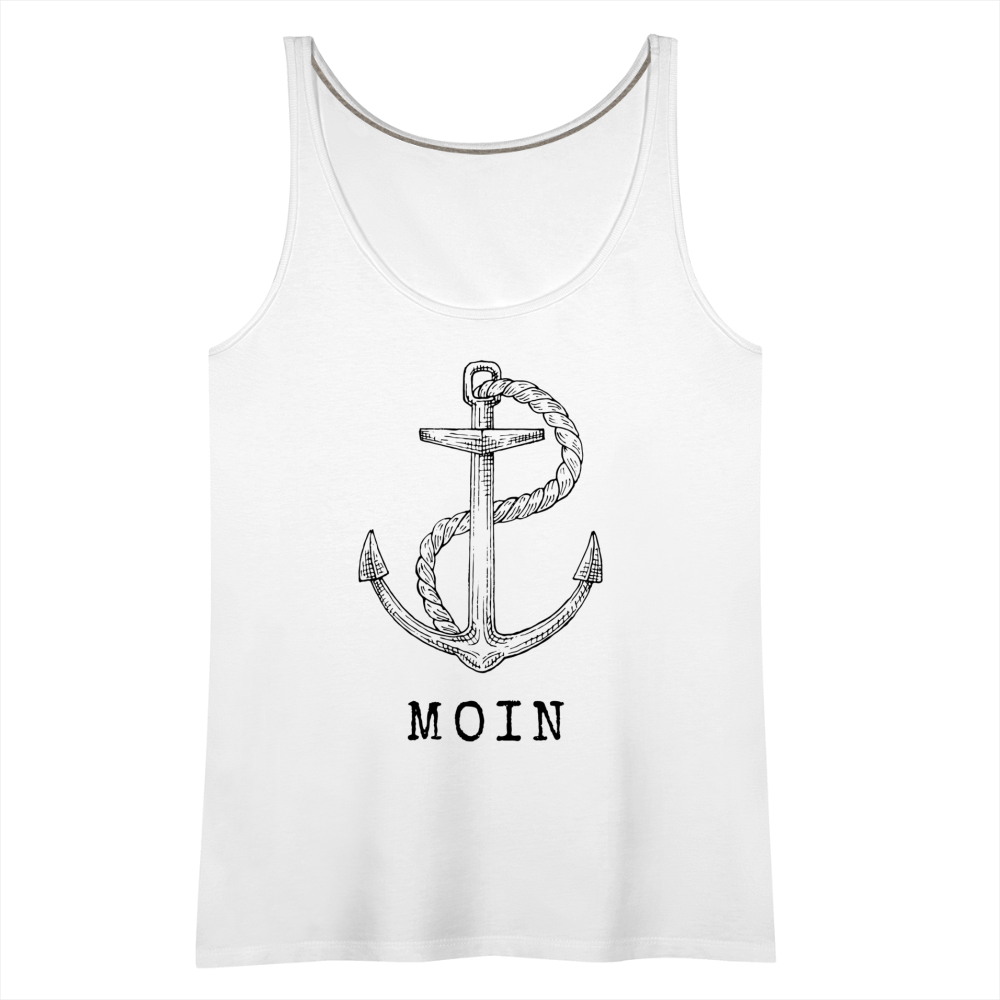 Frauen Premium Tank Top - Moin - weiß