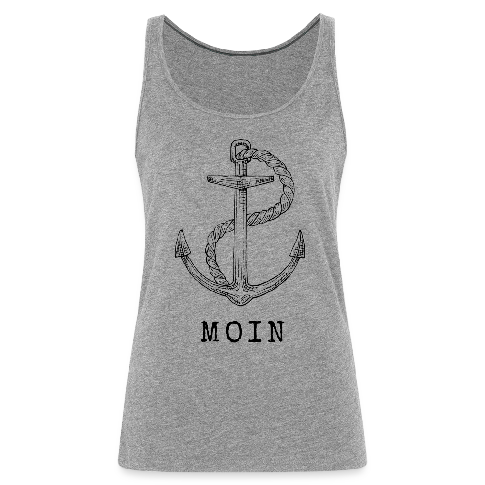 Frauen Premium Tank Top - Moin - Grau meliert