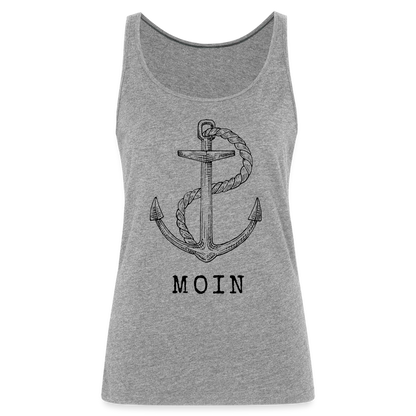 Frauen Premium Tank Top - Moin - Grau meliert