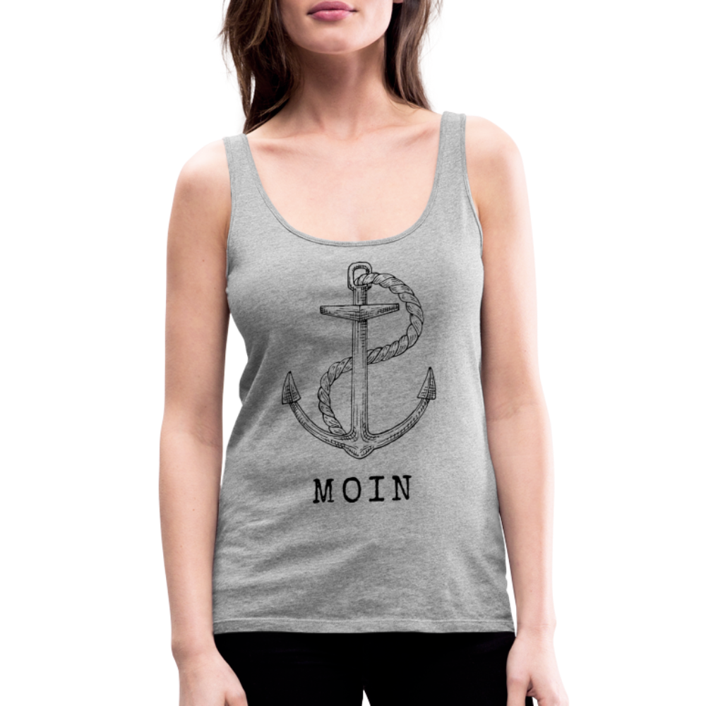 Frauen Premium Tank Top - Moin - Grau meliert