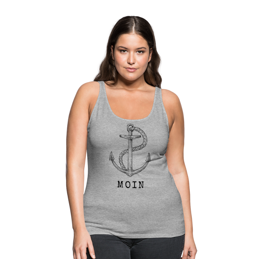 Frauen Premium Tank Top - Moin - Grau meliert