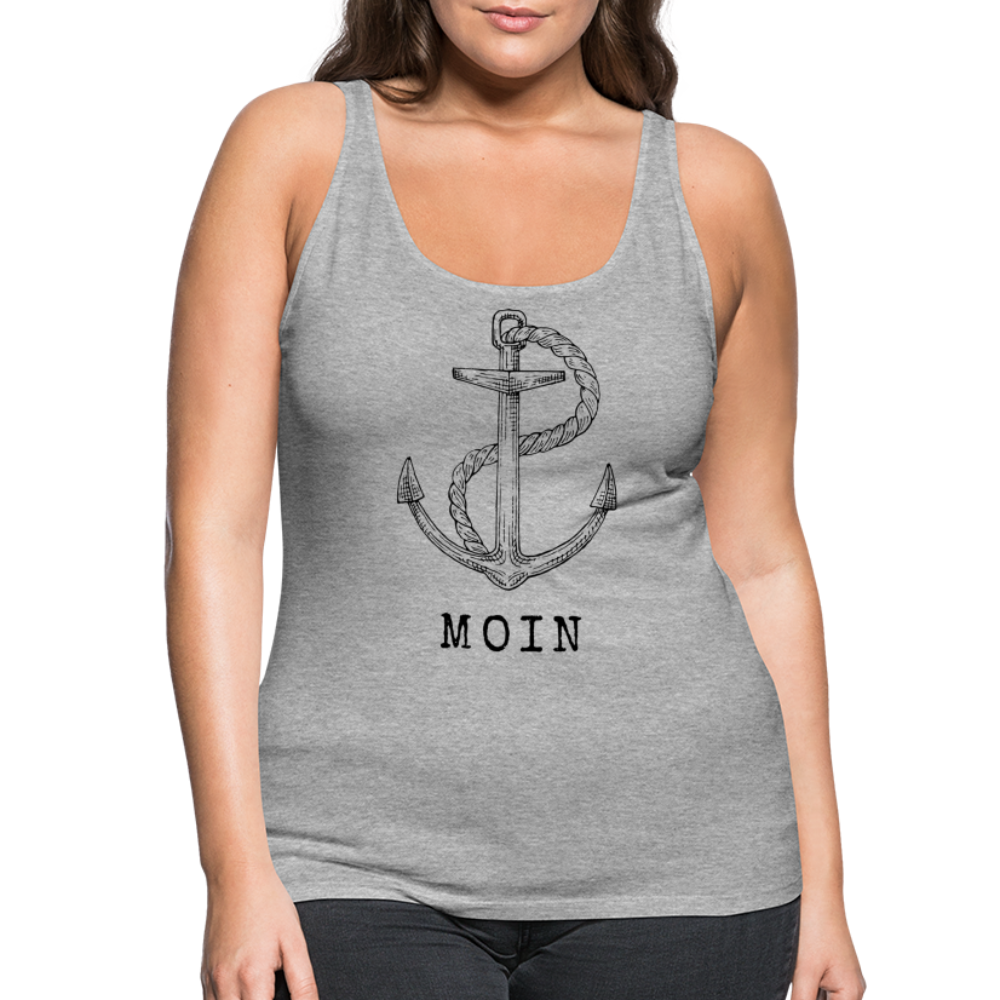 Frauen Premium Tank Top - Moin - Grau meliert