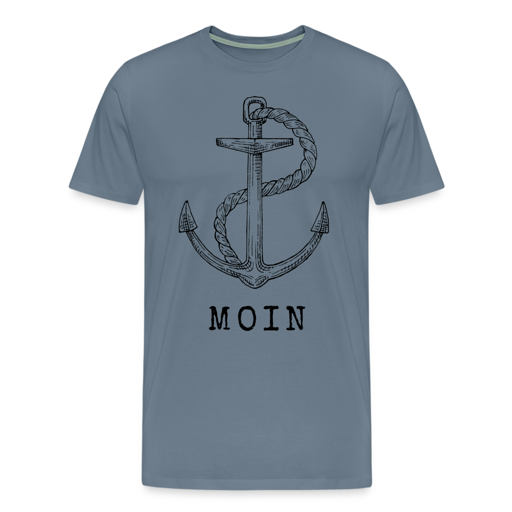 Männer Premium T-Shirt - Moin - Blaugrau