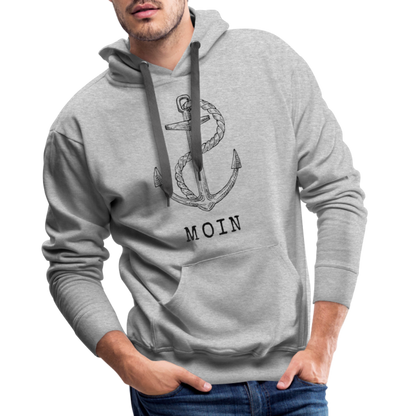 Men’s Premium Hoodie - Moin - Grau meliert